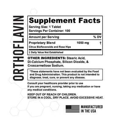 OrthoFlavin Citrus Bioflavonoids & Rose Hips, 100 Tablets