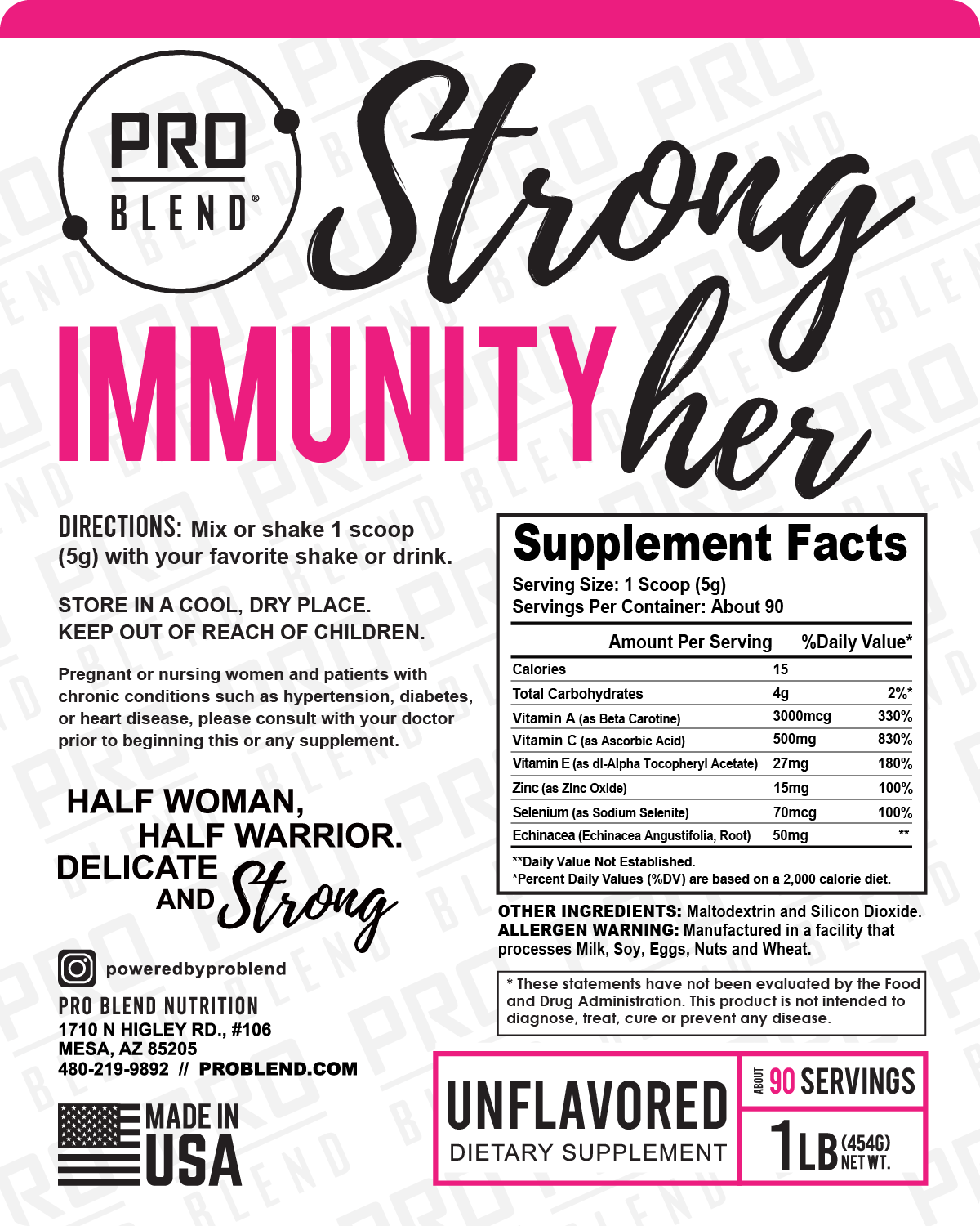 StrongHer Immunity Powder - Boost Your Immune System Naturally 1lb